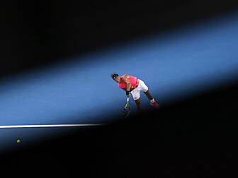 Dominic Thiem knocks Rafa Nada...